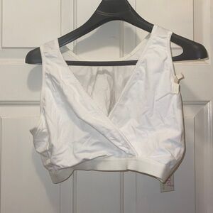 Motherhood Plus Bella Nursing Maternity Comfortable Postpartum Bra White NWT 3X
